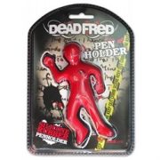 Suck Uk | Dead Fred Desk Accessories | Pencil Holder | Office Decor | Red